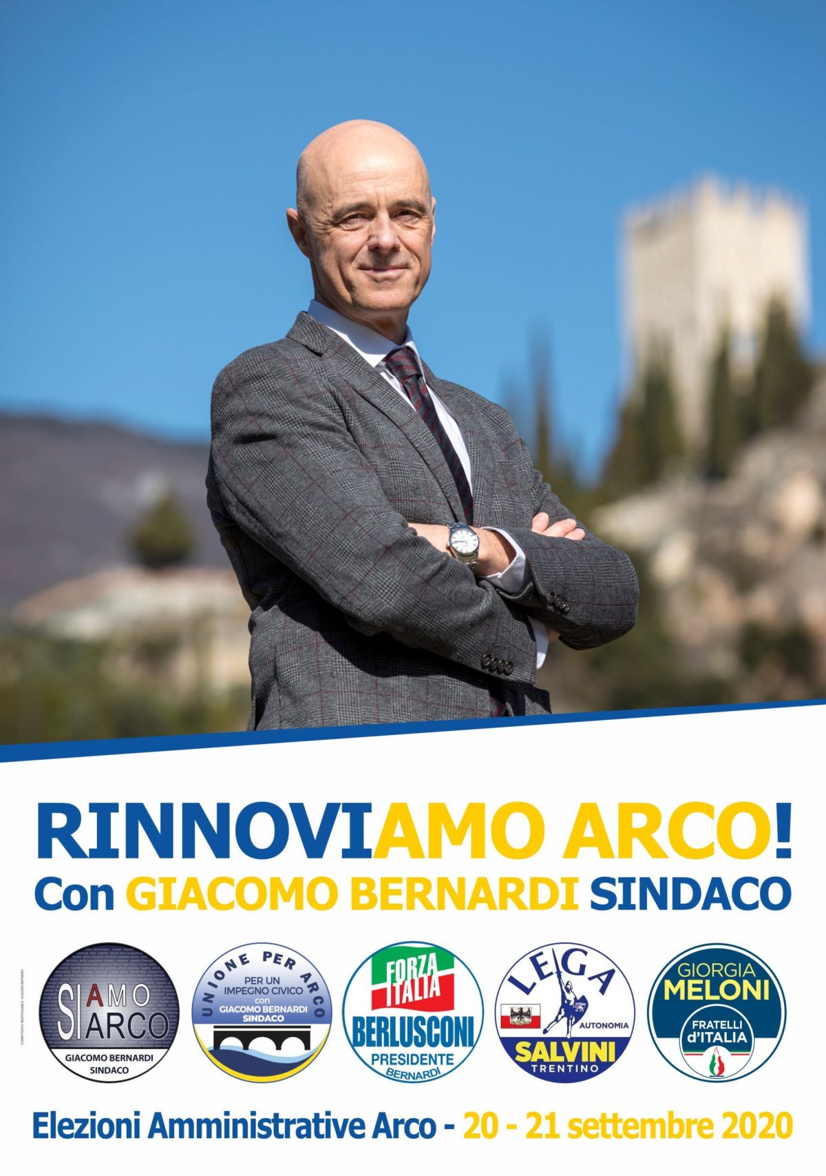 Giacomo Bernardi - sindaco di Arco - Elezioni 20-21 settembre 2020